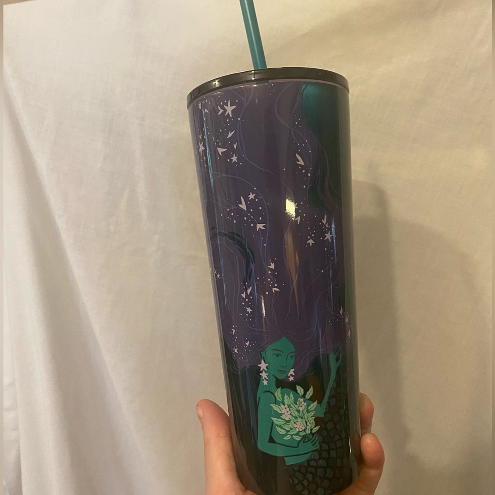 Starbucks Teal, Green, and Purple Mermaid Tumbler